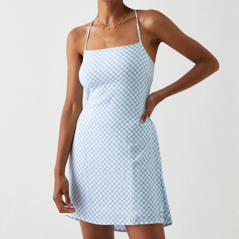 Checkered Criss Cross Dress